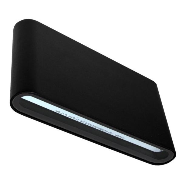 LED vägglampa för utomhusbruk FLOW 2xLED/6W/230V IP54 3000K svart