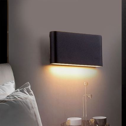 LED vägglampa för utomhusbruk FLOW LED/9W/230V IP54 4000K antracit