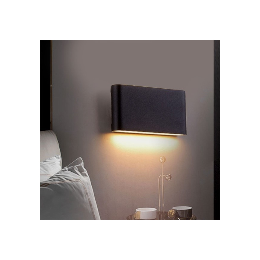 LED vägglampa för utomhusbruk FLOW LED/9W/230V IP54 4000K antracit