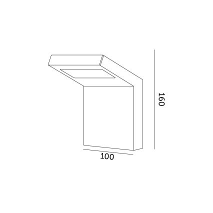 LED vägglampa för utomhusbruk INDUO K LED/10W/230V 4000K IP54