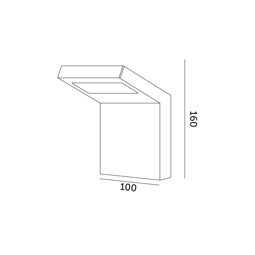 LED vägglampa för utomhusbruk INDUO K LED/10W/230V 4000K IP54