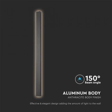 LED vägglampa för utomhusbruk LED/10W/230V 3000K IP65 antracit
