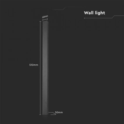 LED vägglampa för utomhusbruk LED/10W/230V 3000K IP65 antracit