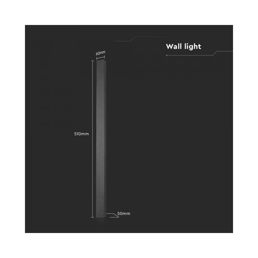 LED vägglampa för utomhusbruk LED/10W/230V 3000K IP65 antracit
