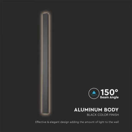 LED vägglampa för utomhusbruk LED/10W/230V 3000K IP65 svart