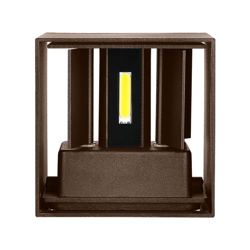 LED vägglampa för utomhusbruk LED/11W/230V 3000K IP65 brun