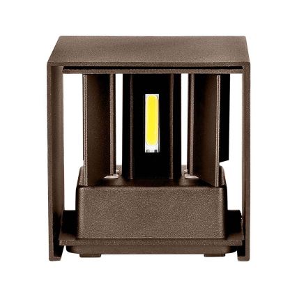 LED vägglampa för utomhusbruk LED/11W/230V 3000K IP65 brun