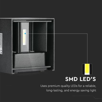 LED vägglampa för utomhusbruk LED/11W/230V 3000K IP65 svart