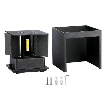 LED vägglampa för utomhusbruk LED/11W/230V 3000K IP65 svart