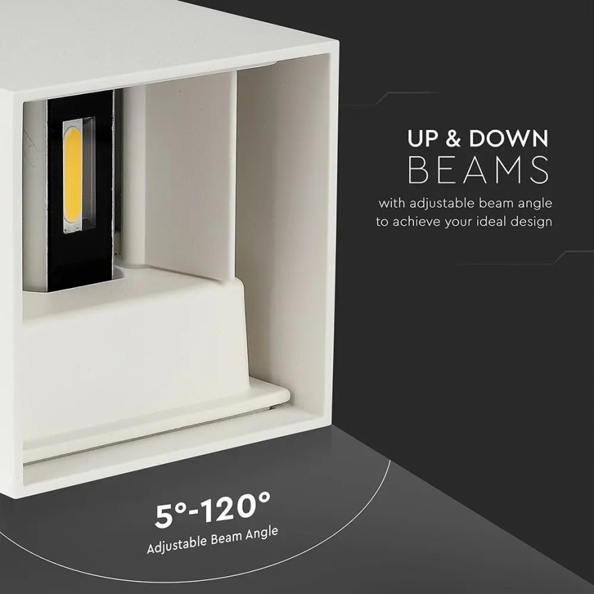 LED vägglampa för utomhusbruk LED/11W/230V 3000K IP65 vit