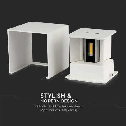 LED vägglampa för utomhusbruk LED/11W/230V 3000K IP65 vit