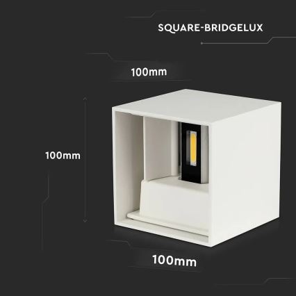 LED vägglampa för utomhusbruk LED/11W/230V 3000K IP65 vit