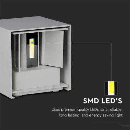 LED vägglampa för utomhusbruk LED/11W/230V 4000K IP65 grå