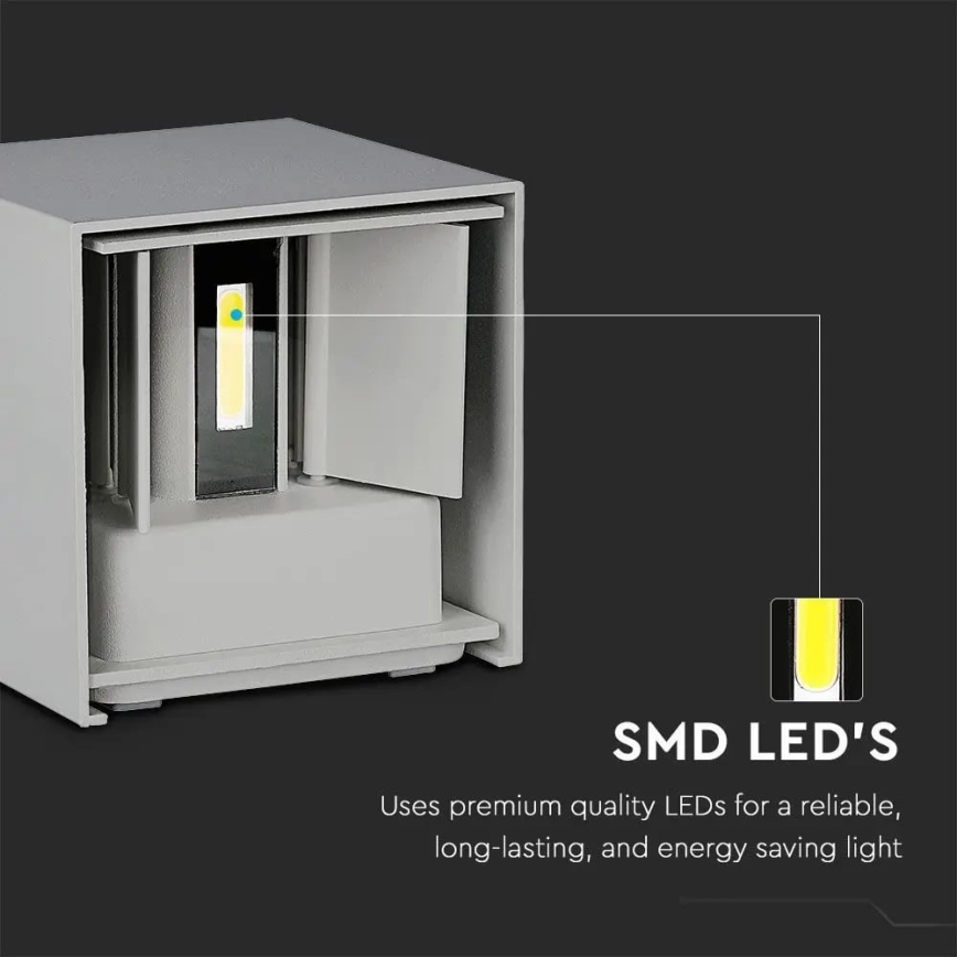 LED vägglampa för utomhusbruk LED/11W/230V 4000K IP65 grå