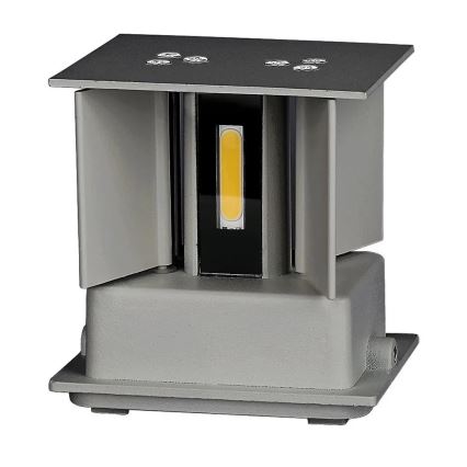LED vägglampa för utomhusbruk LED/11W/230V 4000K IP65 grå