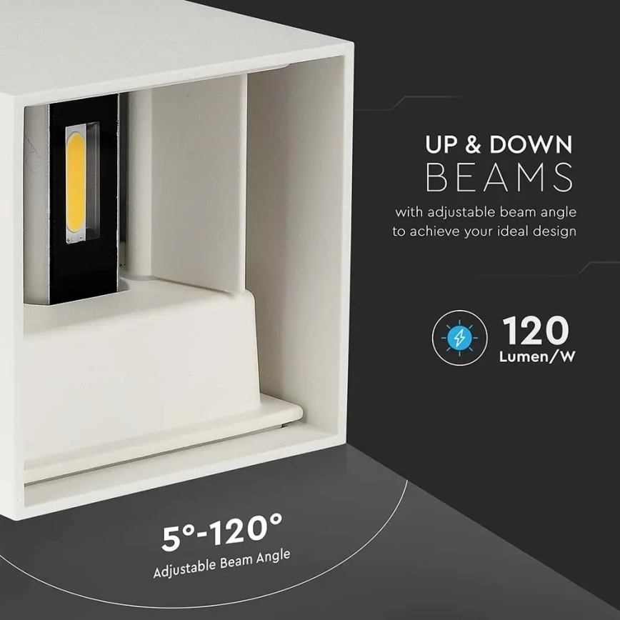 LED vägglampa för utomhusbruk LED/11W/230V 4000K IP65 vit