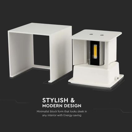 LED vägglampa för utomhusbruk LED/11W/230V 4000K IP65 vit