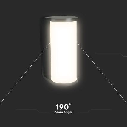 LED vägglampa för utomhusbruk LED/12W/230V 3000/4200/6500K IP65 svart