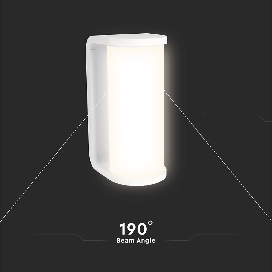LED vägglampa för utomhusbruk LED/12W/230V 3000/4200/6500K IP65 vit