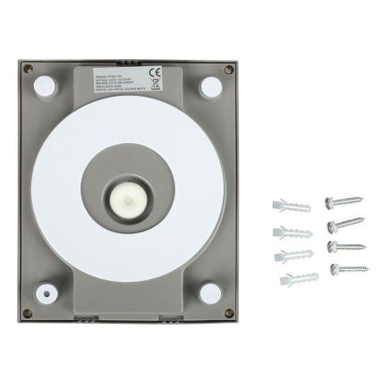 LED vägglampa för utomhusbruk LED/12W/230V 3000K IP65 grå