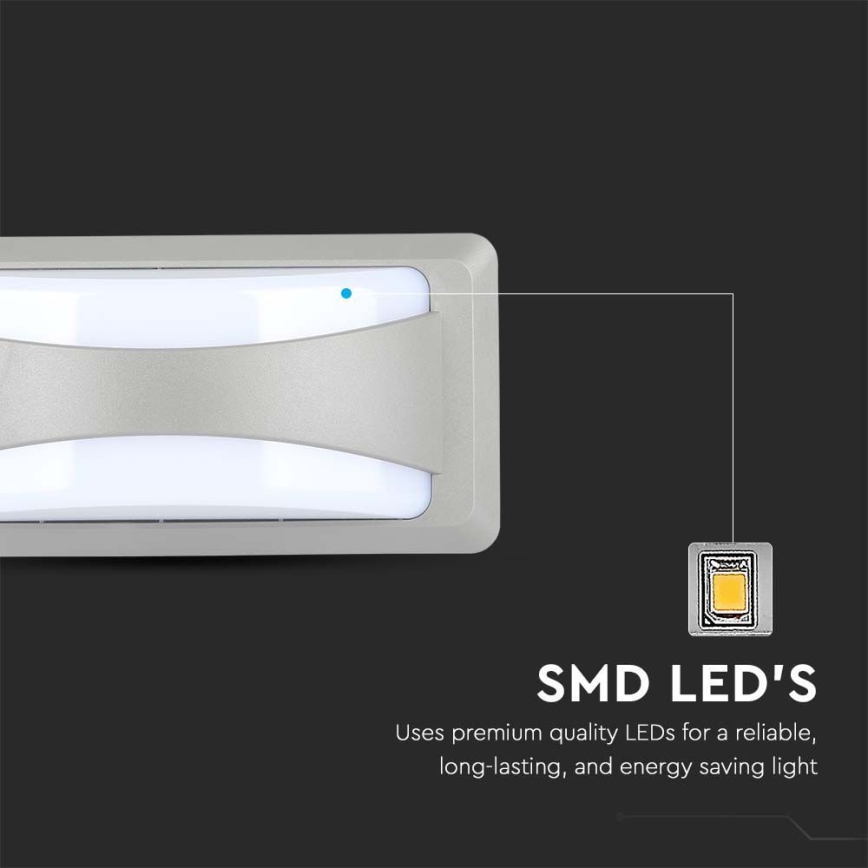 LED vägglampa för utomhusbruk LED/12W/230V 3000K IP65