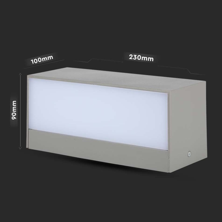 LED vägglampa för utomhusbruk LED/12W/230V 3000K IP65
