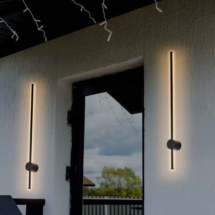 LED vägglampa för utomhusbruk LED/12W/230V 3000K IP65 svart