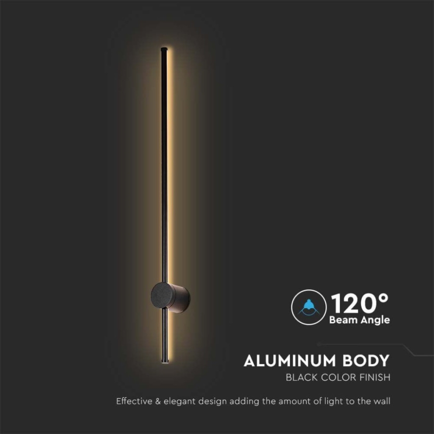 LED vägglampa för utomhusbruk LED/12W/230V 3000K IP65 svart