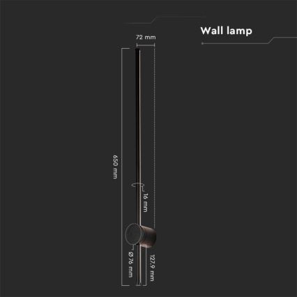 LED vägglampa för utomhusbruk LED/12W/230V 3000K IP65 svart