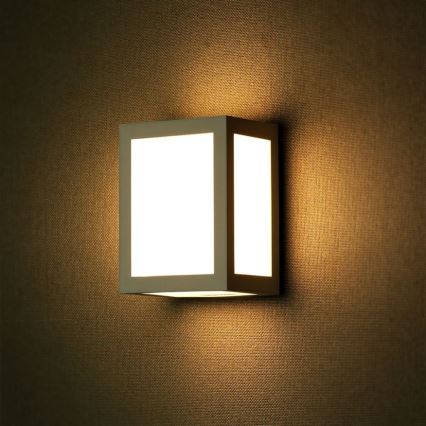 LED vägglampa för utomhusbruk LED/12W/230V 4000K IP65 grå