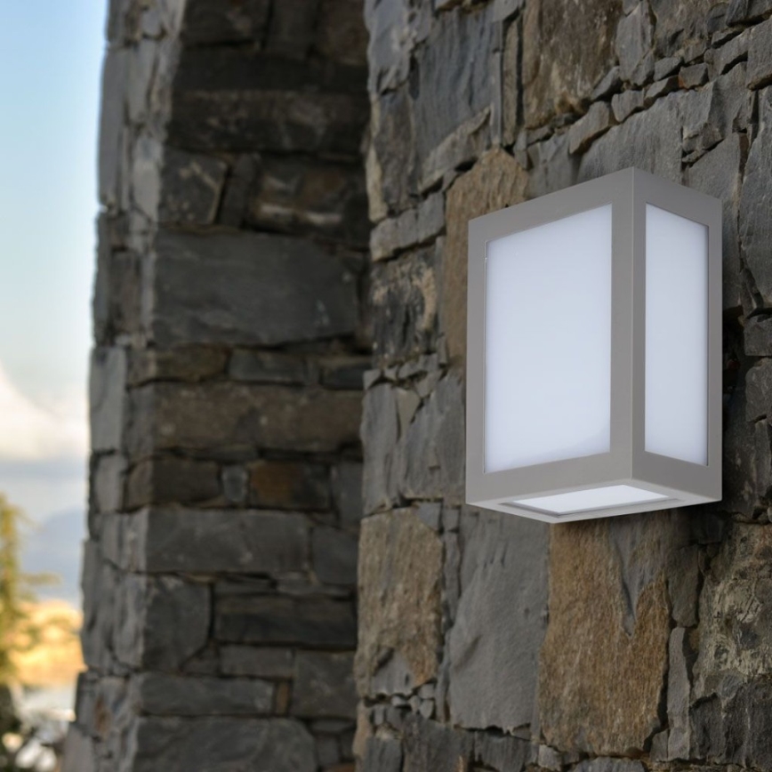 LED vägglampa för utomhusbruk LED/12W/230V 4000K IP65 grå