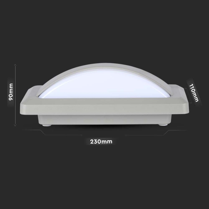 LED vägglampa för utomhusbruk LED/12W/230V 4000K IP65