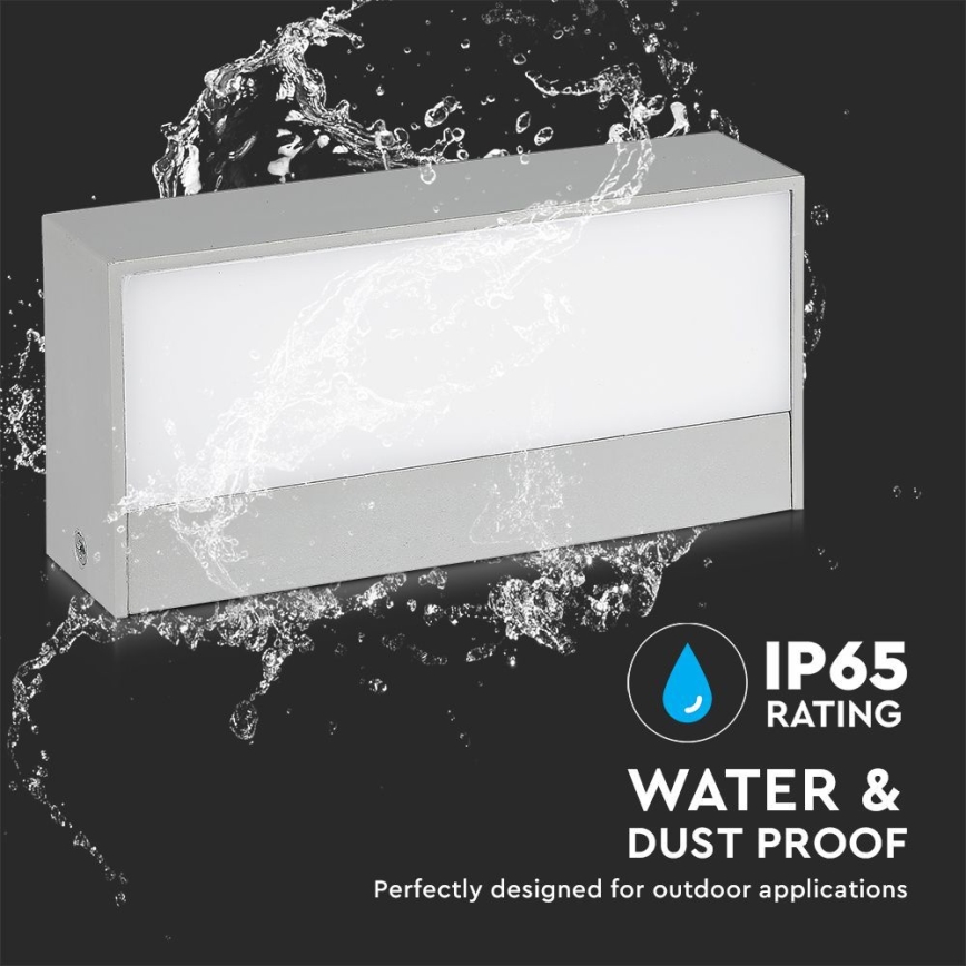 LED vägglampa för utomhusbruk LED/12W/230V 4000K IP65