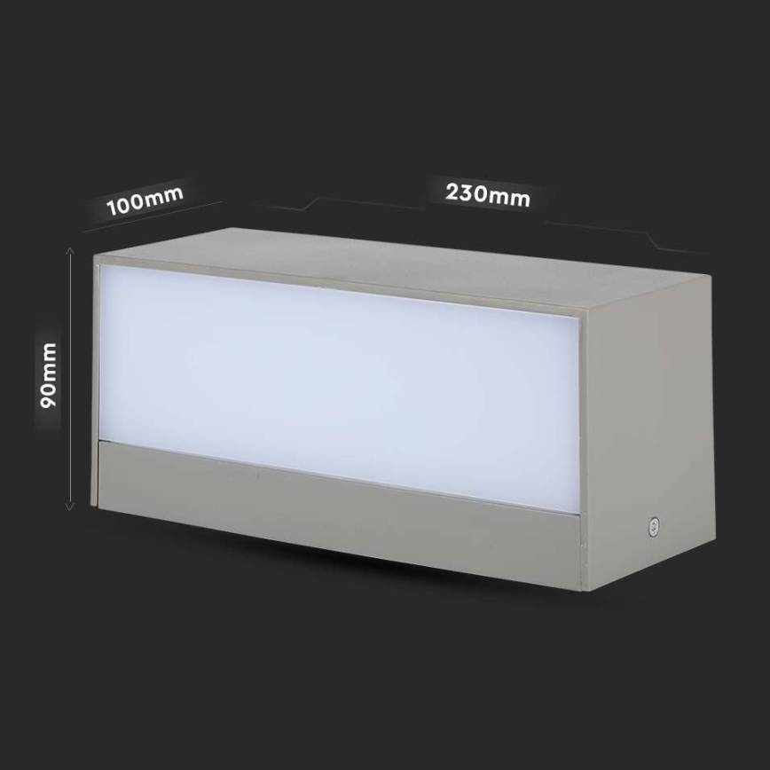 LED vägglampa för utomhusbruk LED/12W/230V 4000K IP65