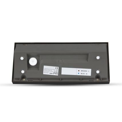 LED vägglampa för utomhusbruk LED/12W/230V 4000K IP65 svart