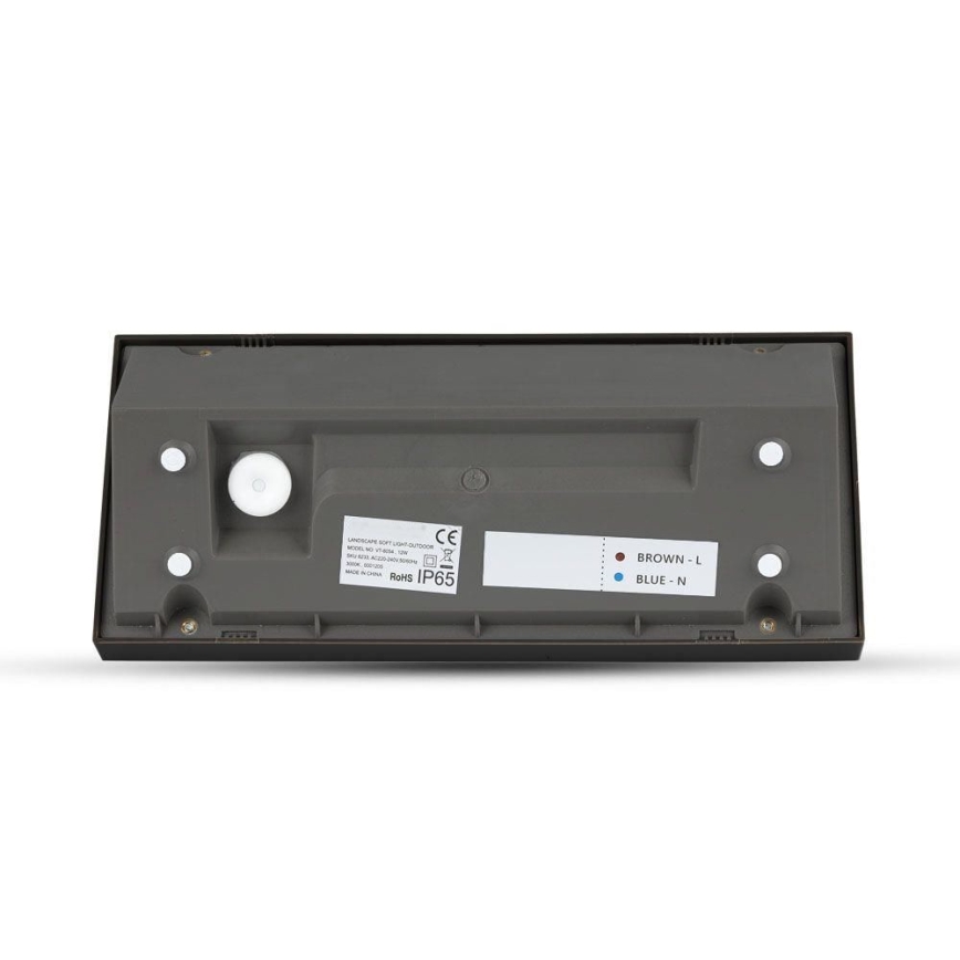 LED vägglampa för utomhusbruk LED/12W/230V 4000K IP65 svart
