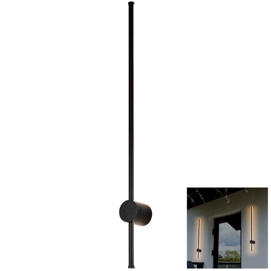 LED vägglampa för utomhusbruk LED/12W/230V 4000K IP65 svart