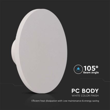 LED vägglampa för utomhusbruk LED/12W/230V 4000K IP65 vit
