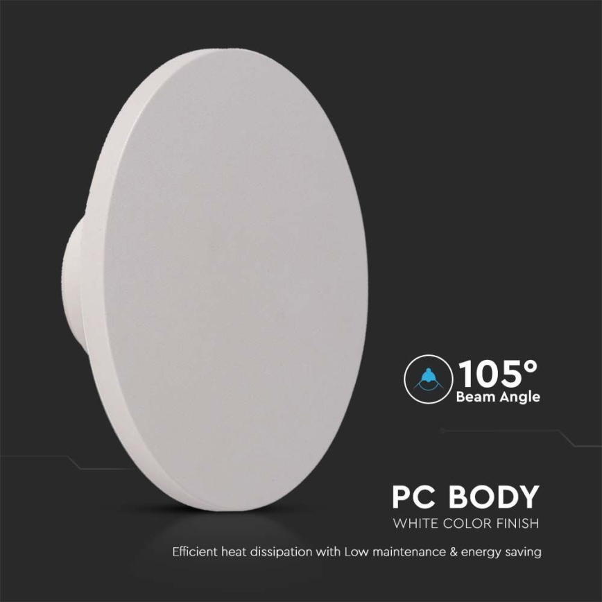LED vägglampa för utomhusbruk LED/12W/230V 4000K IP65 vit