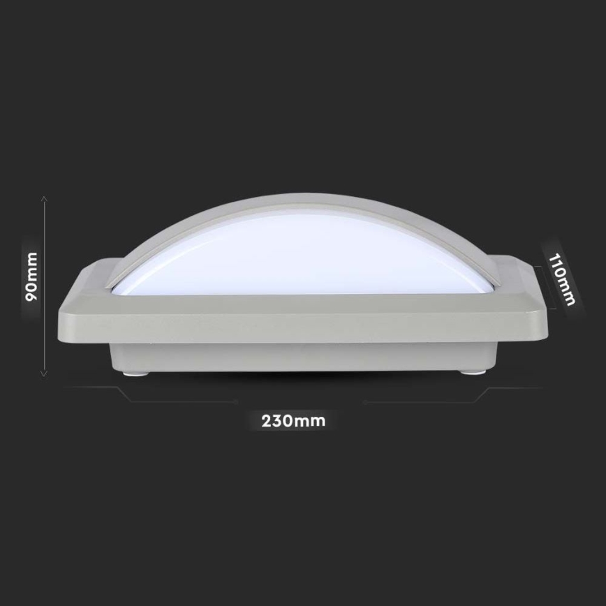 LED vägglampa för utomhusbruk LED/12W/230V 6400K IP65
