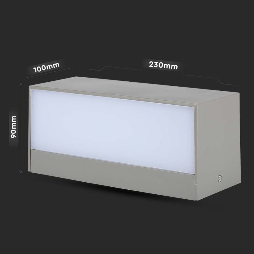 LED vägglampa för utomhusbruk LED/12W/230V 6400K IP65