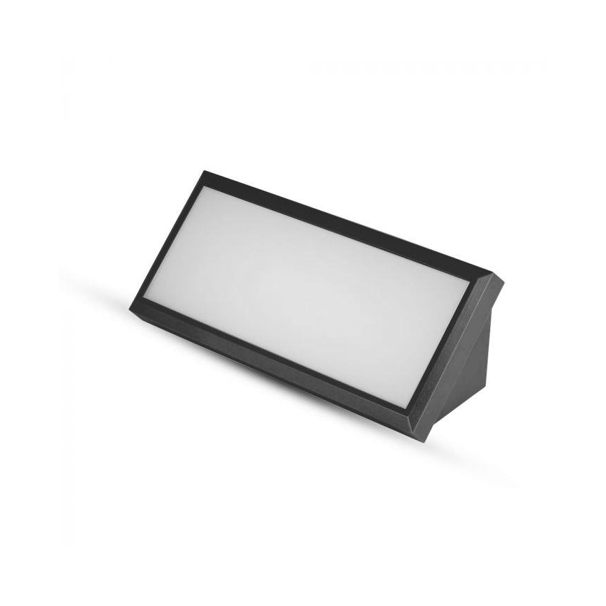 LED vägglampa för utomhusbruk LED/12W/230V 6400K IP65 svart
