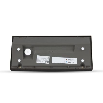 LED vägglampa för utomhusbruk LED/12W/230V 6400K IP65 svart