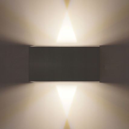 LED vägglampa för utomhusbruk LED/12W/230V IP54 svart