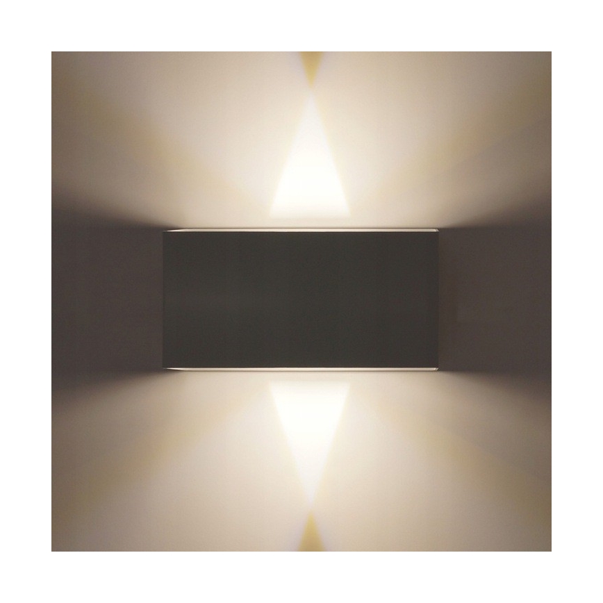 LED vägglampa för utomhusbruk LED/12W/230V IP54 svart