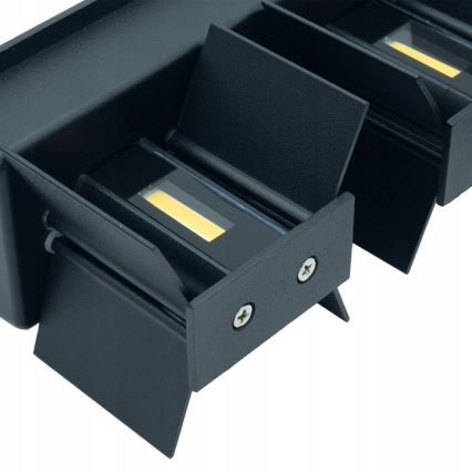 LED vägglampa för utomhusbruk LED/12W/230V IP54 svart