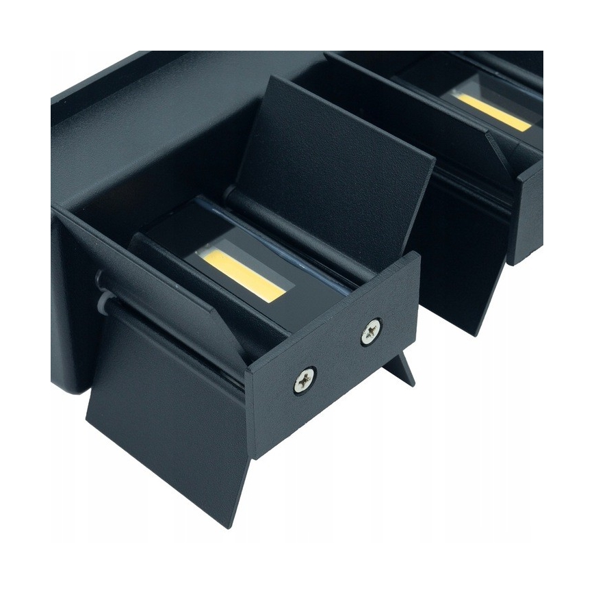 LED vägglampa för utomhusbruk LED/12W/230V IP54 svart