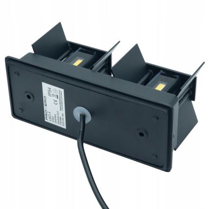 LED vägglampa för utomhusbruk LED/12W/230V IP54 svart