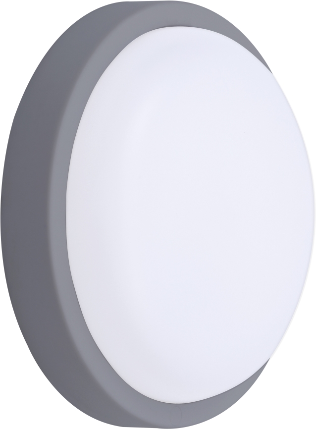 LED vägglampa för utomhusbruk LED/13W/230V 4000K IP54 grå rund