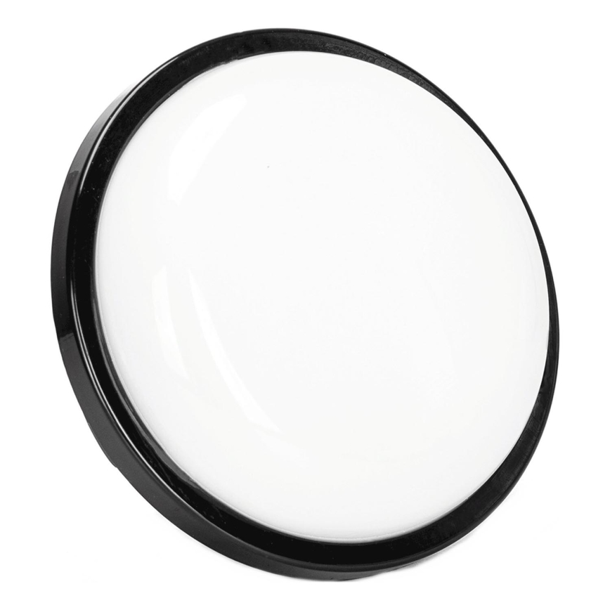 LED vägglampa för utomhusbruk LED/15W/230V 6500K diameter 15,5 cm svart IP65